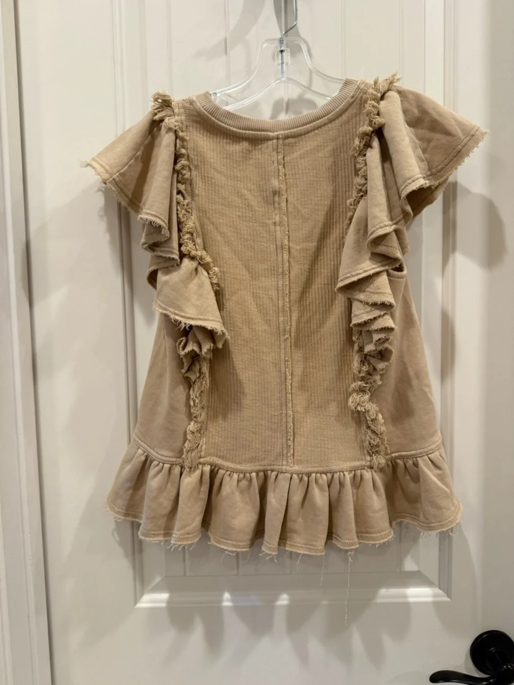 Pilcro Short-Sleeve Ruffled Fringe Top - Picture 3 of 6